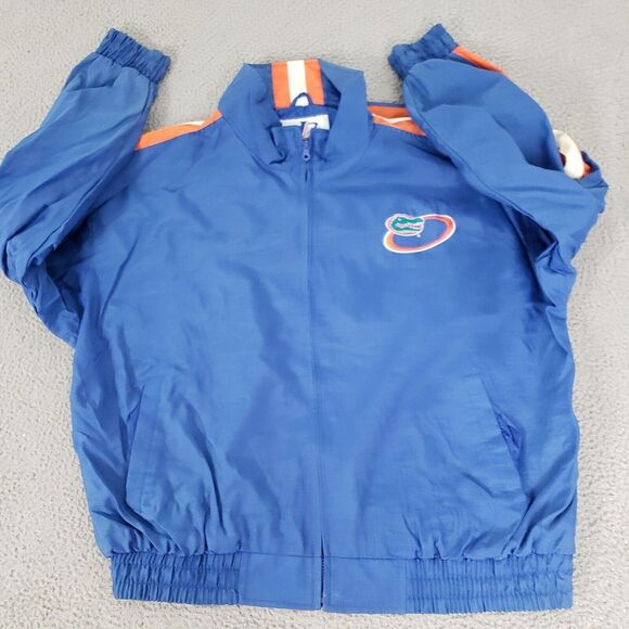 VINTAGE Florida Gators Jacket Mens 2XL Blue Logo Athletic Football XXL Nylon - Picture 6 of 12